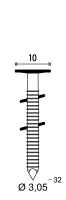 Coils 3,05x 32 Rille INOX